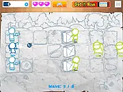 Screenshot of Doodle Brigade showing cartoon soldiers defending against a horde of doodle-style zombies and monsters in a free online tower defense game