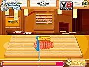 Sushi School free online cooking game screenshot showing ingredients for a delicious meat dish