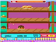 Screenshot from Chef Susie's Awesome Treats game showing different colored treats moving on a conveyor belt needing to be sorted into bins