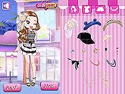 Stripes Fashion Rules dress up game, free online girl's fashion game, play striped outfit design
