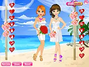 Bridesmaid Sister free online dress up game for girls matching beach wedding outfits