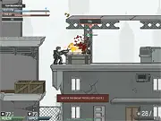 A customizable post-apocalyptic character holding a weapon on a desolate battlefield in the Deathmatch Apocalypse free online game