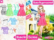 Girly Berry 2 free online dress up game screenshot - selecting a cute, berry-colored outfit for a themed party