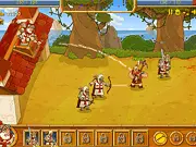 Play War Story Online free survival defense game on PlayArcadeHub, choosing weapons for battle.