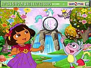Play Cute Dora Hidden Numbers free online, Dora the Explorer puzzle game, find missing digits and numbers