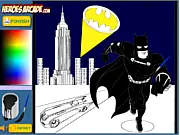Batman Cartoon Coloring free online game, coloring pages of Batman the superhero to paint and print