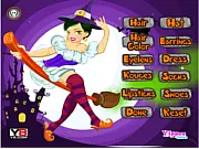 Play Witch Dress Up free online fashion game, dressing up a beautiful witch, choosing magic costumes, accessories, and makeup.