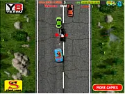 Play Scooby Doo Car Chase free online action game, driving the Mystery Machine, destroying villain cars in a high-speed highway race.