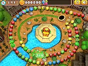 Farm Loops Blast free online puzzle game, connecting loops of farm items, match-three game with birds, PlayArcadeHub
