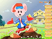 Screenshot of Cute Rat Dress Up game, a stylish rat wearing trendy clothes and accessories, playing free online