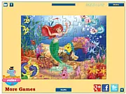 Online jigsaw puzzle game featuring a beautiful image of Disney Princess Ariel from The Little Mermaid