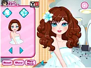 Wedding Hair Salon game, free online styling game, help bride Tammy get a stylish wedding hairstyle