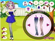 Screenshot of Madeline Hatter from Ever After High dress up game showing off a new dress and crazy hat