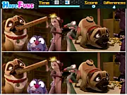 The Nuts Job game screen showing two images side-by-side to spot the difference, online puzzle game