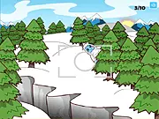 Photo Hunter free online game screenshot showing a winter mountain landscape and a small animal being photographed.