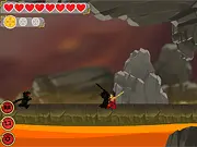 Legendary Ninja Battles Ninjago free online game screenshot, Kai fighting a legendary boss character, action combat game