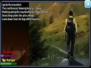 Food for Survival game screenshot showing a lone character searching for food in a barren, survival-themed landscape.