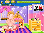 Playing the free online babysitting game Baby Juliet On Christmas Day