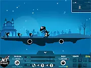 Play NT Creature free online, showing a creature eating enemies and defending a main building with built towers