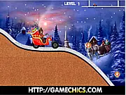 Bakugan Gifts Delivery online game screenshot, Bakugan character collecting Christmas presents, free holiday game on PlayArcadeHub