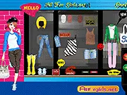New Fall Arrival Dress Up game screenshot showing a model wearing a stylish layered outfit for autumn