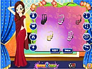 Indian Fashion Dress Up free online game showing a girl in a beautiful, brightly colored traditional Indian dress and jewelry