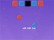Two Balls Challenge online free game screenshot, showing two different colored balls moving toward matching colored blocks