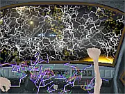 Play Night Rider Turbo Online free racing game, featuring a fast car driving through a neon-lit night city road using turbo speed