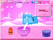 Christmas Angel Cake free online cooking game screenshot, baking a cake for Santa, holiday food game on PlayArcadeHub