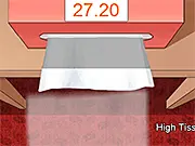 Screenshot of Unlimited Tissue game showing a fast-paced paper pulling challenge