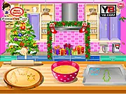 Tasty Christmas Cookies free online cooking game, baking sugar biscuits and cookies, decorating festive Christmas treats