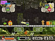 Destroy Mine Hole online game, revenge of the pigs, free physics destruction puzzle, destroy angry birds structures on PlayArcadeHub
