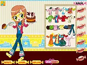 My Deer Pal free online dress-up game screenshot showing Julie and her deer companion in matching Christmas outfits