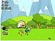 Free online Adventure Time: Jumping Finn game, launching Finn the Human to a high score