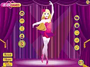 Perfect Ballet Show free online game screenshot showing a ballerina in an elegant tutu preparing for her performance