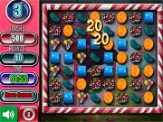 Colorful candies lined up for swapping in the free online match-3 puzzle game Candy Matching