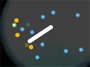 Yellow Specimen game screenshot, mouse-controlled collection tube avoiding blue objects, arcade skill game