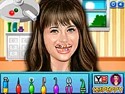 Play Celebrity Dentist Makeover free online, dental care simulation game, fun teeth cleaning and coloring game