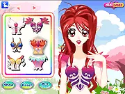 Fairy Party Makeup game screenshot, dressing Sasha the fairy for a party, playing a free online makeup and dress-up game