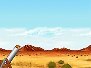 Screenshot of Johnny Crash Cannon Launch game showing a character being fired from a large cannon high into the sky over a landscape.