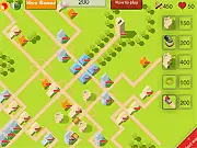 Villagers Defense tower defense game online free, protecting the main building on PlayArcadeHub