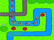 Play Just Defence Battleships TD free online tower defense game, building turrets to destroy enemy ships on the water