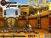 Spartacus action game: gladiator warrior fighting Roman soldiers in the streets of Rome, free online combat game