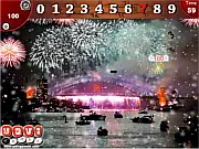 New Year Hidden Numbers free online puzzle game with festive background and concealed digits