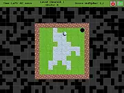 Golf Passage game screenshot, playing a free online mini golf game, hitting the golf ball into the hole under a timer