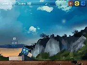 Play Cucubau free online physics puzzle game, push and fling a square to stay in the highlighted area and beat the level on PlayArcadeHub.