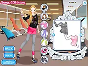 Sporty Style Dress Up game screenshot, playing a free online fashion game, dressing Samantha in chic sporty clothes