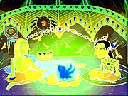 The Song Of Hope game screen showing a mystical, ancient forest setting, referencing Native American inspired art | Play free online narrative puzzle game